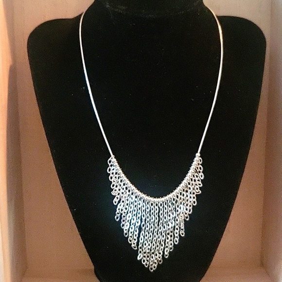 italy Jewelry - Sterling Silver chain dangle necklace - ITALY